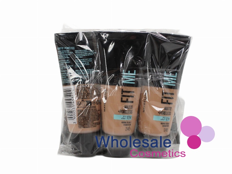 6 x Maybelline Fit Me Matte & Poreless Liquid Foundation - 245 CLASSIC BEIGE